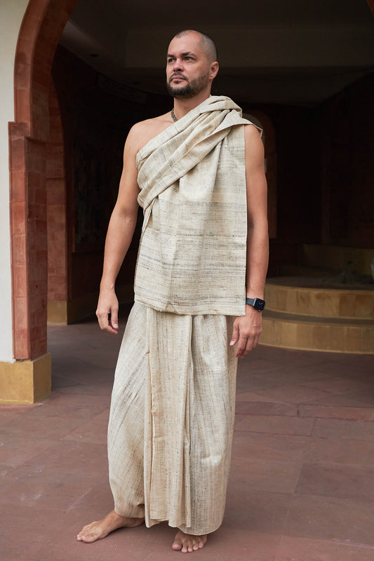 Dhoti and chadar 100% ahimsa silk