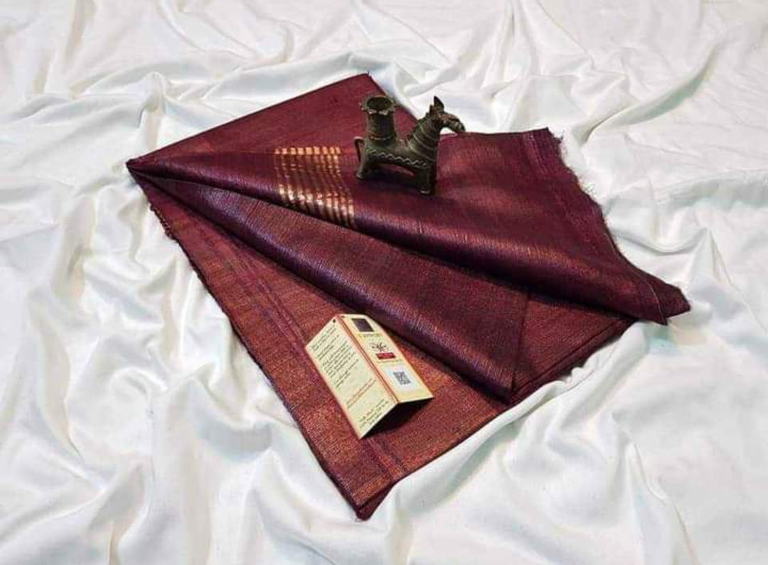 Ahimsa Sari with stripe