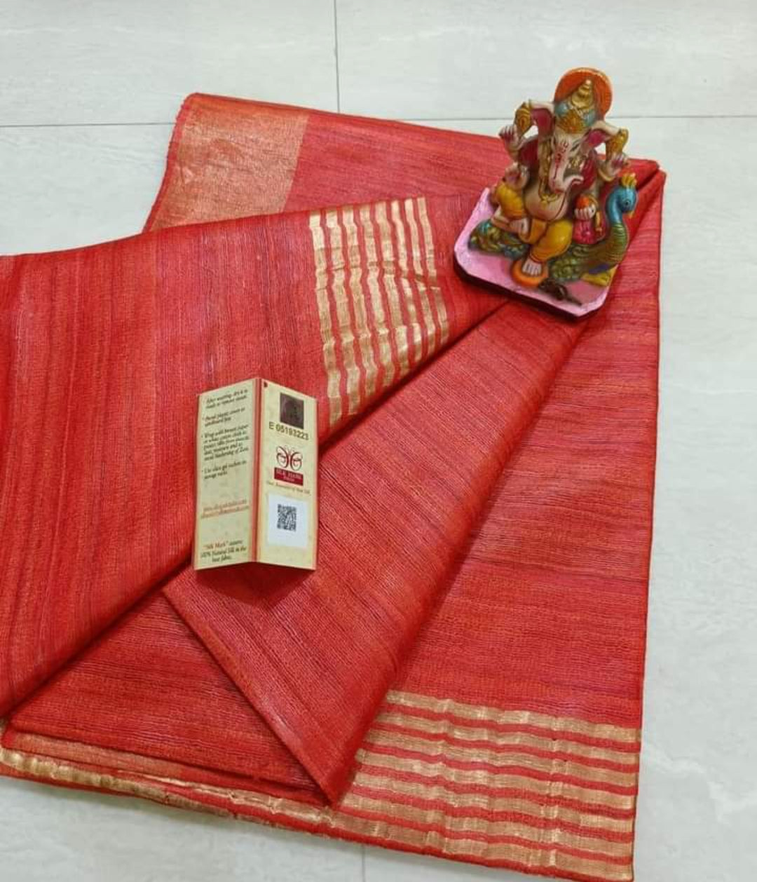 Ahimsa Sari with stripe