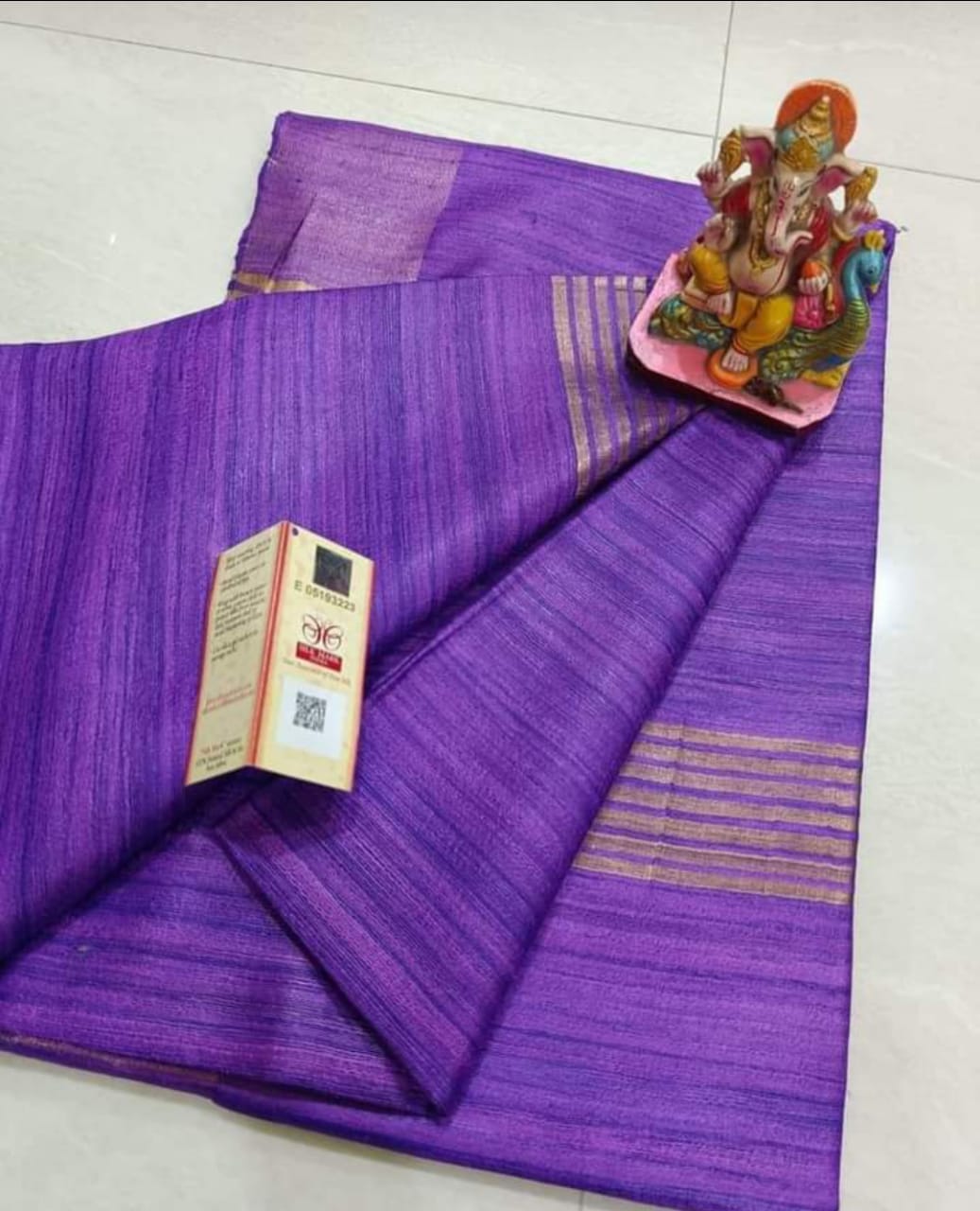 Ahimsa Sari with stripe